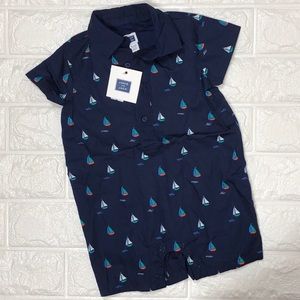 JANIE AND JACK Blue Shorts Romper